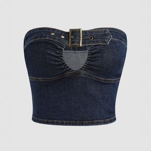 Cider Bratz Denim Tube Top